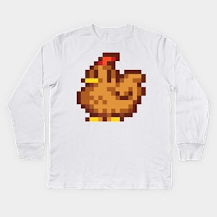 Brown Chicken Kids Long Sleeve T-Shirt